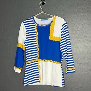 J.McLaughlin 3/4 Sleeve Signature Tee